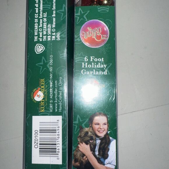 2 The Wizard of Oz 6 Foot Garland Kurt S. Adler Ruby Slippers yellow brick  Road - Picture 9 of 10